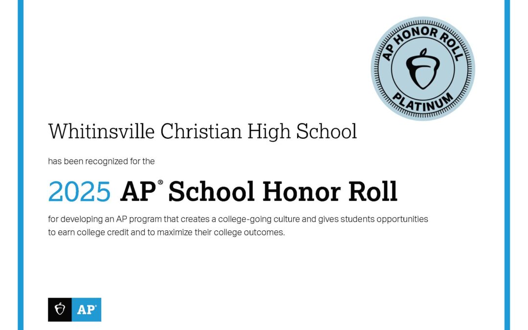 Whitinsville Christian School Named to Advanced Placement School Honor Roll